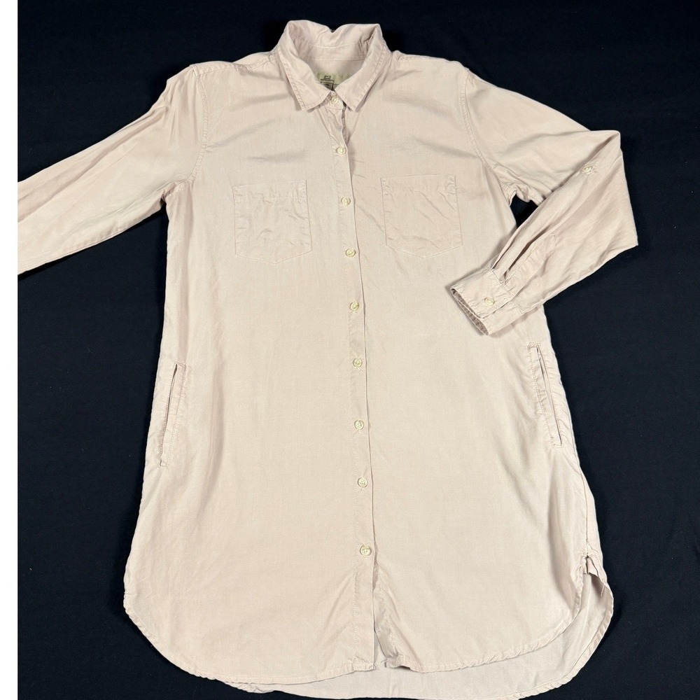 Thread & Supply Ivory Tunic Shirt Dress L Oversize Capsule‎ Wardrobe Minimilist